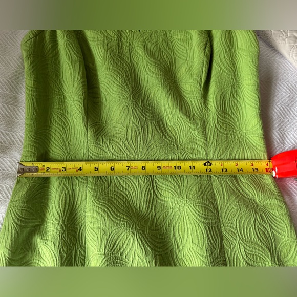 Talbots Chartreuse Embossed Sheath Dress, 4, MSRP $149 - Picture 9 of 11